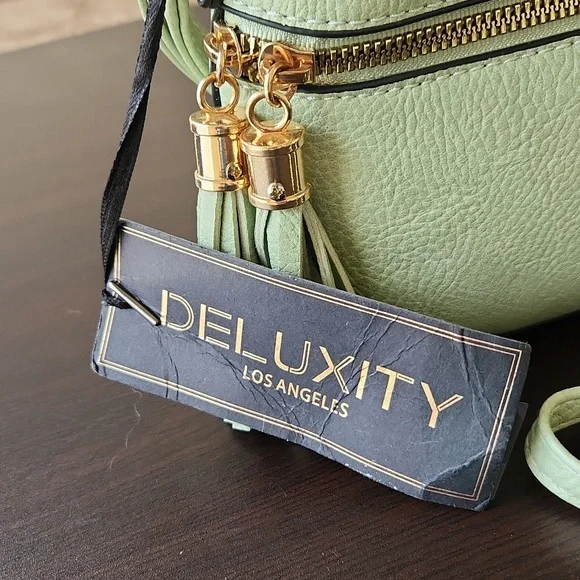 Deluxity Los Angeles, Vegan Green Purse, New - Picture 4 of 11